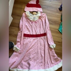 Hanna Anderson elf dress and hat Pink